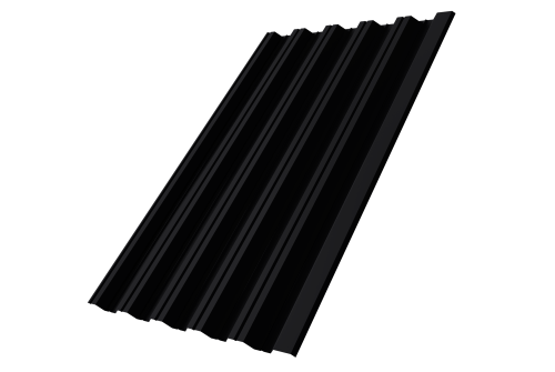 Профнастил HC35R 0,5 Rooftop Бархат RAL 9005 черный