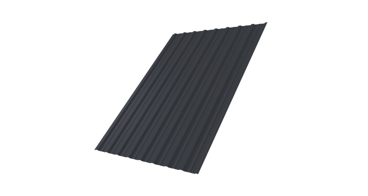 Профнастил С10A GL 0,5 Rooftop Бархат RAL 7024 мокрый асфальт