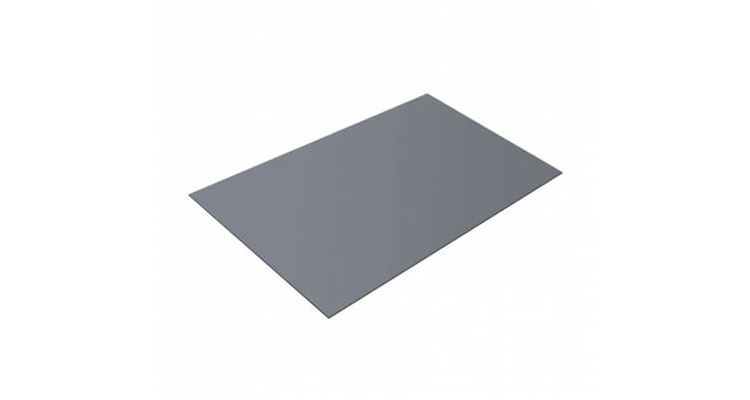 Плоский лист 0,45 PE с пленкой RAL 9006 бело-алюминиевый