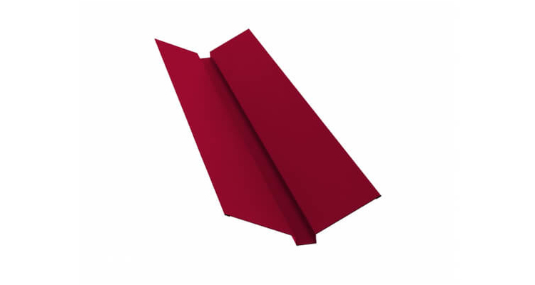 Планка ендовы верхней 115x30x115 0,45 PE RAL 3003 рубиново-красный (2м)