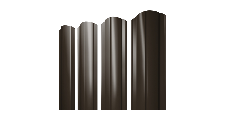 Штакетник Круглый фигурный 0,5 Atlas X RR 32 темно-коричневый