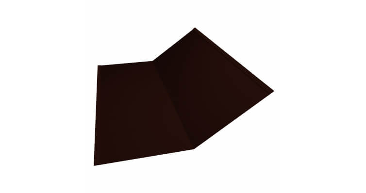 Планка ендовы нижней 300x300 0,45 PE с пленкой RR 32 темно-коричневый (2м)