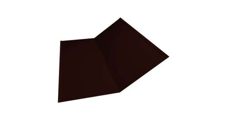 Планка ендовы нижней 300x300 0,45 PE RR 32 темно-коричневый (2м)