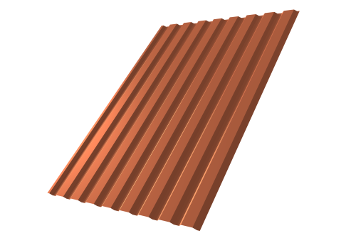 Профнастил С20А 0.5 PurLite Мatt RAL 8004 терракота