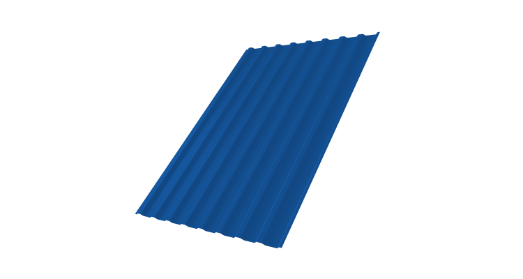 Профнастил С20В 0,4 PE с пленкой RAL 5005 сигнальный синий