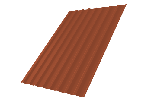 Профнастил С20В 0,5 PurLite Мatt RAL 8004 терракота