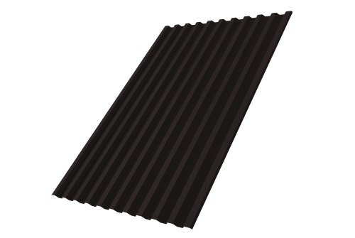 Профнастил С21R GL 0,5 PurLite Мatt RAL 9005 черный