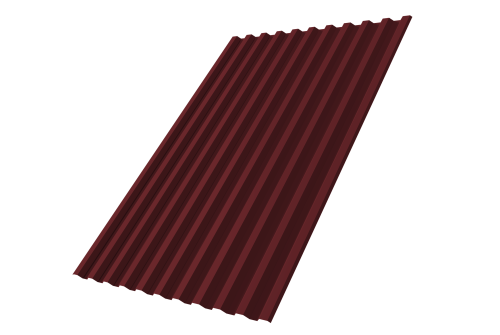 Профнастил С21 R 0.45 PE-Double RAL 3005 красное вино