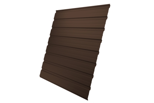 Профнастил С10В GL 0,5 GreenCoat Pural BT, Matt RR 887 шоколадно-коричневый (RAL 8017 шоколад)