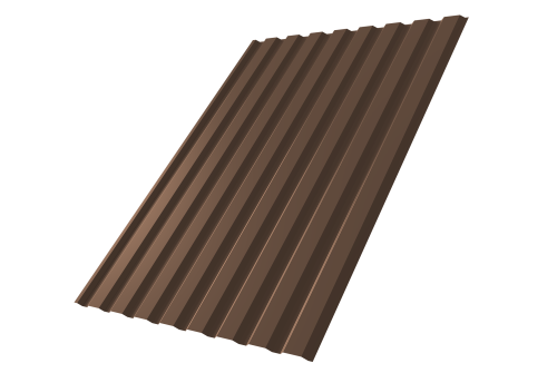 Профнастил С20A 0,5 GreenCoat Pural BT RR 887 шоколадно-коричневый