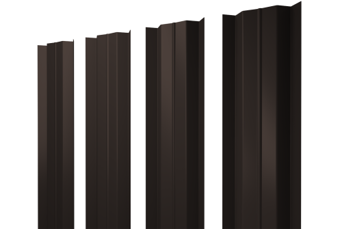 Штакетник М-образный В с прямым резом 0.45 Drap RR 32 темно-коричневый