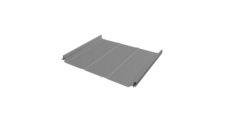 Кликфальц Pro Line Grand Line 0,45 PE с пленкой на замках RAL 9006 бело-алюминиевый