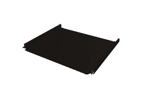 Кликфальц Pro Gofr Grand Line 0,45 Drap с пленкой на замках RAL 9005 черный