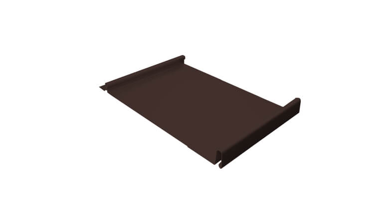 Кликфальц GL 0,5 GreenСoat Pural Matt с пленкой на замках RR 887 шоколадно-коричневый (RAL 8017 шоколад)