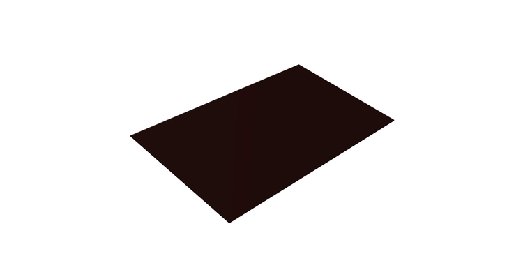 Плоский лист 0,5 Satin Мatt с пленкой RR 32 темно-коричневый