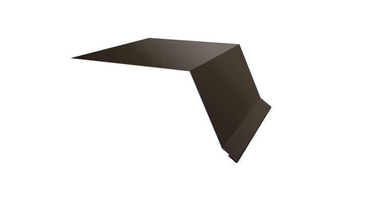Планка капельник 100х55 0,5 Satin с пленкой RR 32 темно-коричневый (2м)