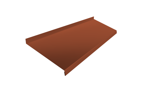 Отлив простой 250 0,5 Satin Matt RAL 8004 терракота (2м)