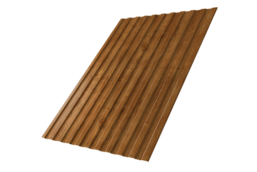 Профнастил С8А 0,45 Print Elite Golden Wood TwinColor
