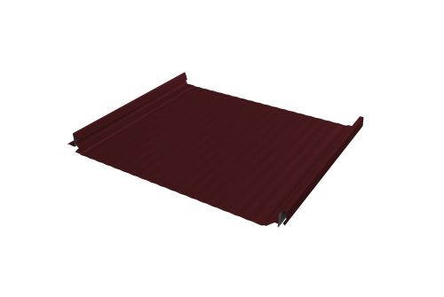 Кликфальц Pro Gofr Grand Line 0,5 Satin Matt TX с пленкой на замках RAL 3005 красное вино