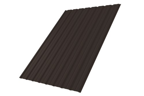 Профнастил С10В 0.45 Drap RR 32 темно-коричневый