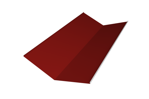Планка ендовы нижней 300х300 0,5 Satin с пленкой RAL 3011 коричнево-красный (3м)