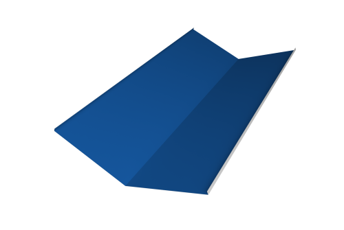 Планка ендовы нижней 300х300 0,5 Satin с пленкой RAL 5005 сигнальный синий (2м)