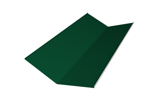 Планка ендовы нижней 300х300 0,5 Satin с пленкой RAL 6005 зеленый мох (3м)