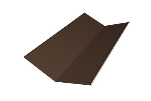 Планка ендовы нижней 300х300 0,5 Satin с пленкой RAL 8017 шоколад (3м)
