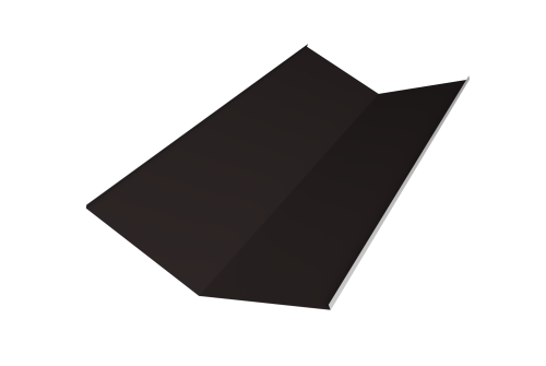 Планка ендовы нижней 300х300 0,5 Satin с пленкой RAL 9005 черный (2м)