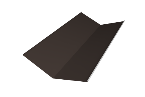 Планка ендовы нижней 300х300 0,5 Satin с пленкой RR 32 темно-коричневый (2м)