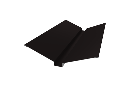 Планка ендовы верхней 115х30х115 0,45 PE с пленкой RAL 9005 черный (2м)