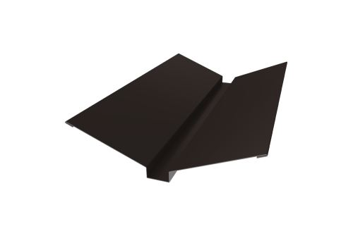 Планка ендовы верхней 115х30х115 0,5 Satin с пленкой RR 32 темно-коричневый (2м)