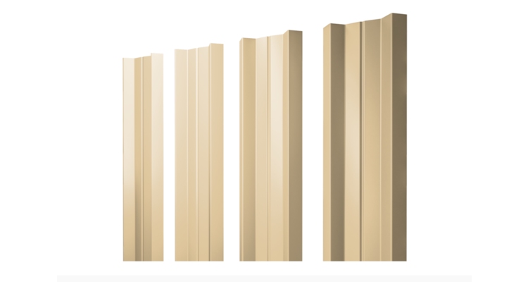 Штакетник М-образный А с прямым резом 0.45 PE RAL 1014 слоновая кость