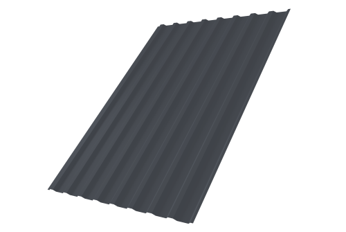 Профнастил С20B 0,4 PE RAL 7024 мокрый асфальт