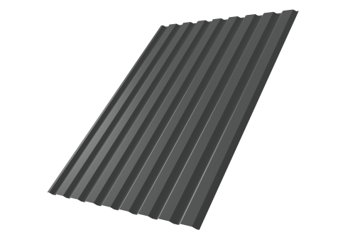 Профнастил С20A 0.5 Satin Matt RAL 7016 антрацитово-серый