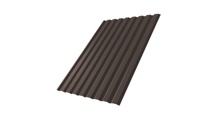 Профнастил С20A 0.5 Drap TX RR 32 темно-коричневый