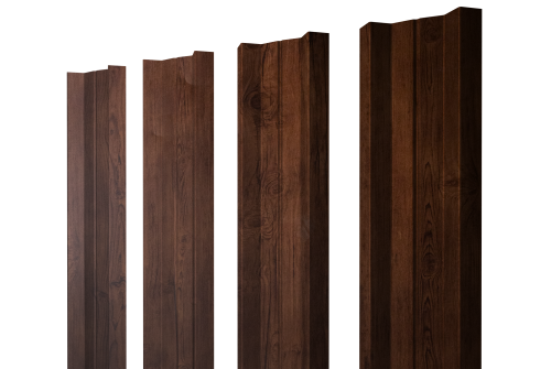 Штакетник М-образный А с прямым резом 0.45 Print Premium Cherry Wood Fresh TwinColor