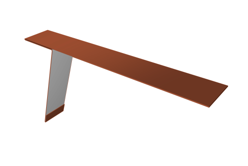 Планка карнизная фальц 130х80 0,5 Satin Matt RAL 8004 терракота (2м)