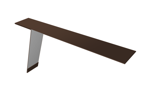 Планка карнизная фальц 130х80 0,5 Satin Matt RAL 8017 шоколад (2м)
