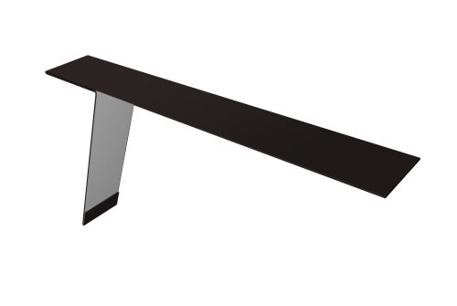Планка карнизная фальц 130х80 0,5 Satin Matt TX RAL 9005 черный (2м)