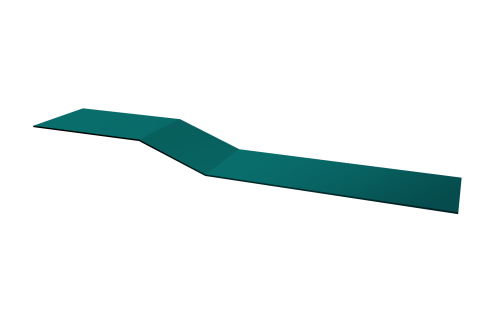 Планка крепежная фальц 0,45 PE с пленкой RAL 5021 водная синь (3м)