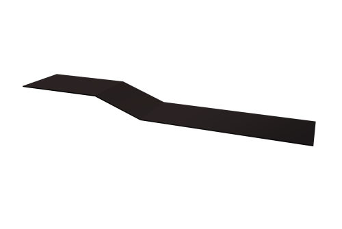 Планка крепежная фальц 0,45 PE-Double с пленкой RAL 9005 черный (3м)