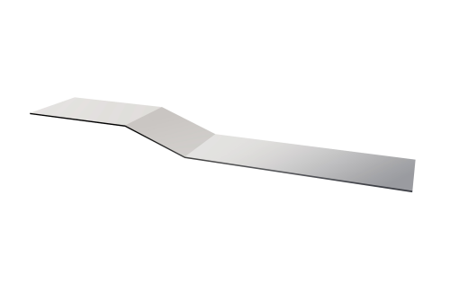 Планка крепежная фальц Grand Line 0,5 Satin с пленкой RAL 9003 сигнальный белый (3м)