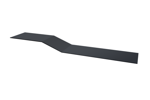 Планка крепежная фальц Grand Line 0,5 Drap TX RAL 7024 мокрый асфальт (2м)