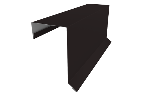 Планка торцевая кровельная фальц 65х97 0,45 Drap ST RAL 9005 черный (2м)