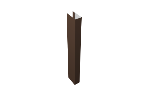 Стойка Texas для калиток и ворот 0,5 PurPro Matt 275 RAL 8017 шоколад (2,5м)
