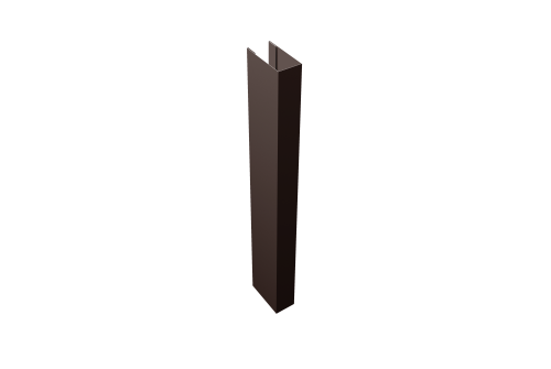 Стойка Texas для калиток и ворот 0,5 Velur X RAL 8017 шоколад (1,8м)