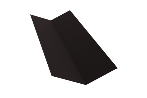 Планка ендовы верхней 145х145 0,45 Drap ST RAL 9005 черный (2м)