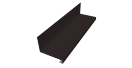 Планка примыкание нижнее к трубе фальц 0,45 Drap TX RAL 9005 черный (3м)