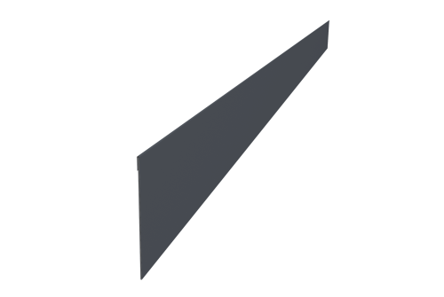 Ламель забора жалюзи Palermo стартовая/финишная для калиток и ворот 0,5 Drap RAL 7024 мокрый асфальт